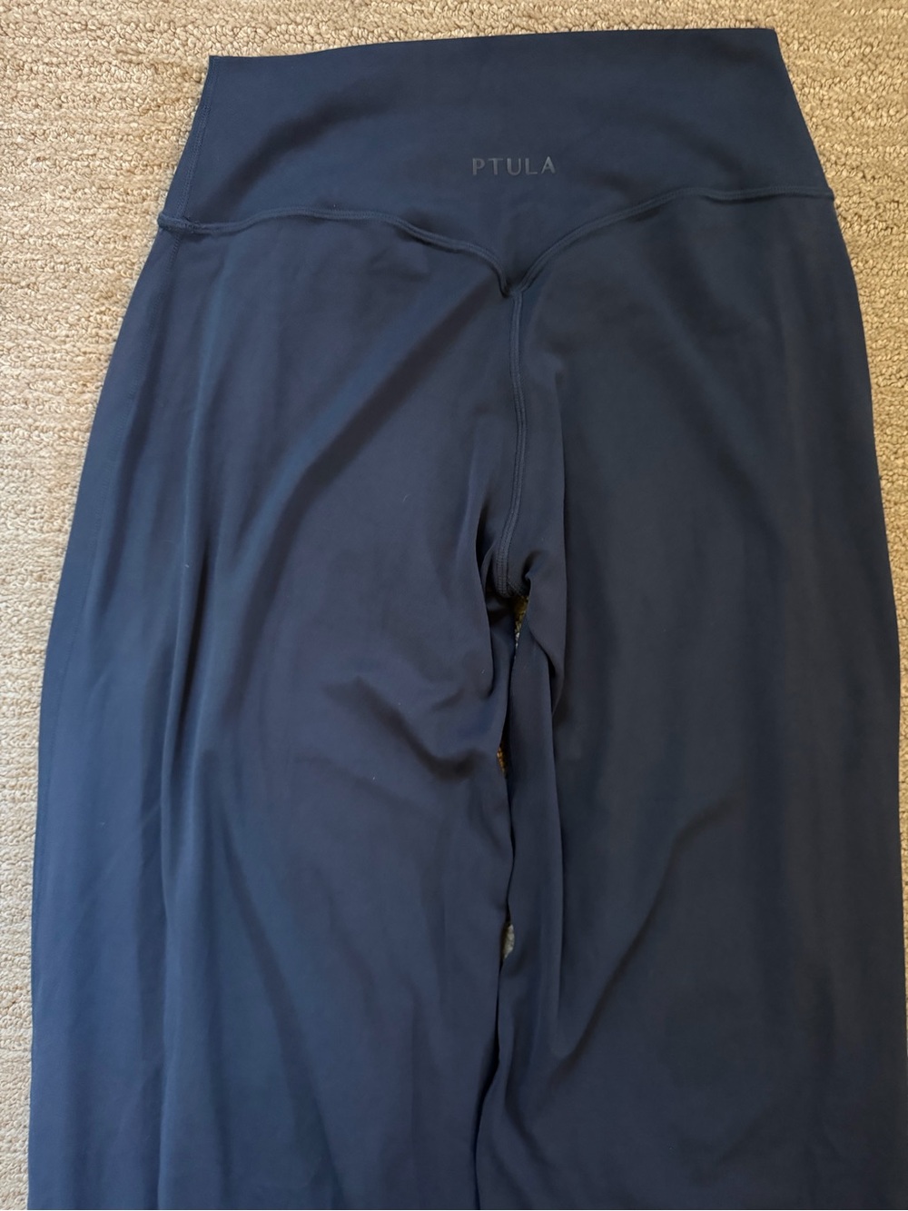 P’tula FEATHERTECH Midrise Sculpt Wide Leg Pant - True Navy, 32” Inseam (Short) - Picture 10 of 11